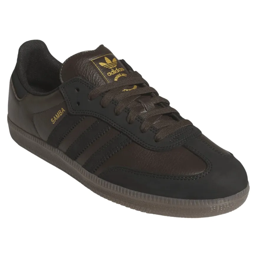 Adidas Samba ADV Dark Brown Core Black Gum Shoes [Size: US 9]