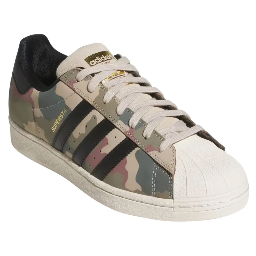 Adidas Superstar ADV Khaki Core Black Chalk White Shoes [Size: US 9]