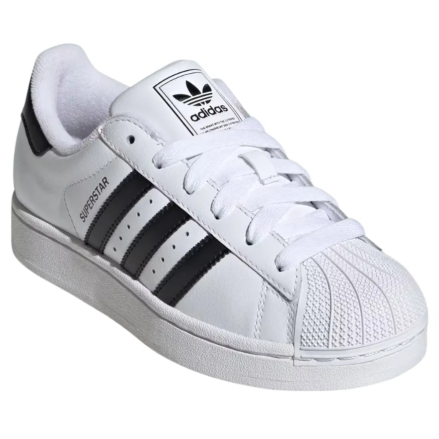 Adidas Superstar II Cloud White Core Black Cloud White Kids Shoes [Size: US 5]