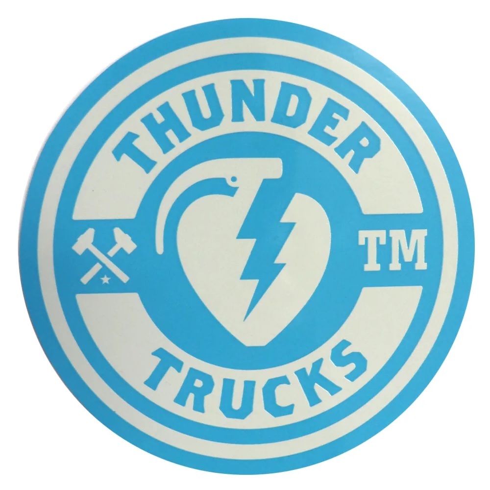 Thunder Trucks Mainliner Medium x 1 Skateboard Sticker [Colour: Yellow]