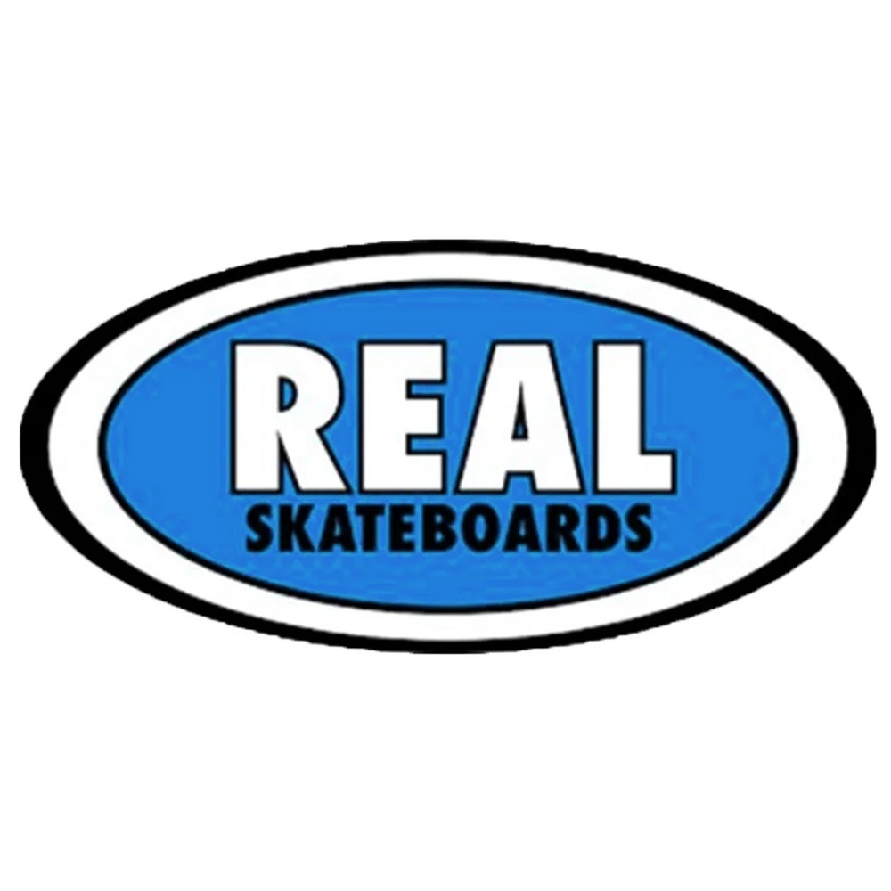 Real Oval Classic Medium Skateboard Sticker [Colour: Orange]