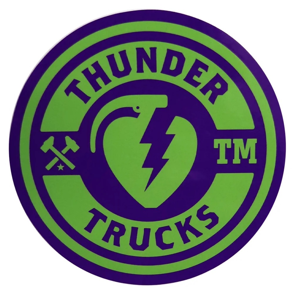 Thunder Trucks Mainliner Medium x 1 Skateboard Sticker [Colour: Yellow]