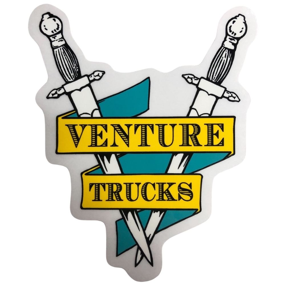 Venture Truck Crest Skateboard Sticker [Colour: Yellow Red]