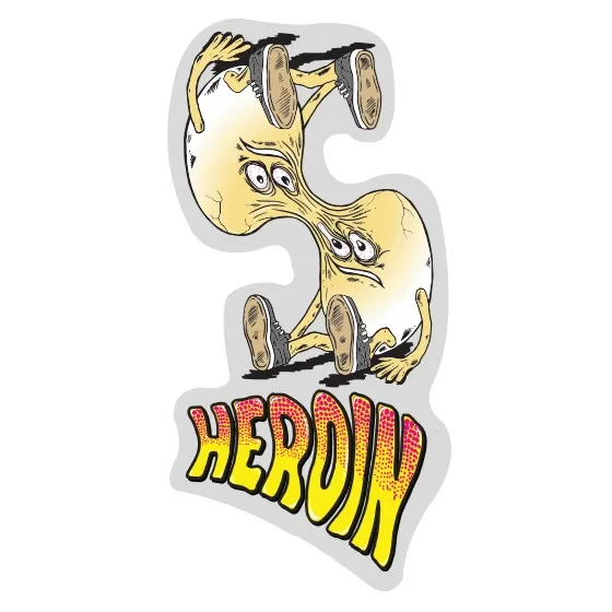 Heroin Eye Crusher Sticker [Colour: 1]