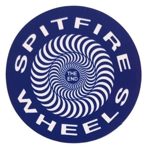 Spitfire Classic Swirl Medium Skateboard Sticker [Colour: Black Red]