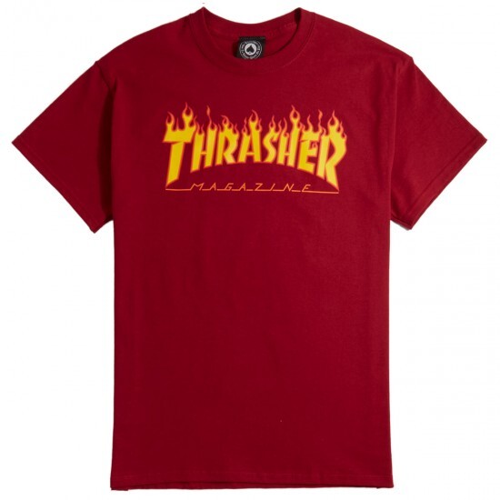 Thrasher Flame T-Shirt Large Cardinal Red