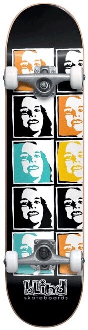 Blind Psychedelic Multi Girl Black FP 7.625 Complete Skateboard