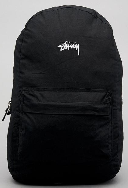 stussy backpack black