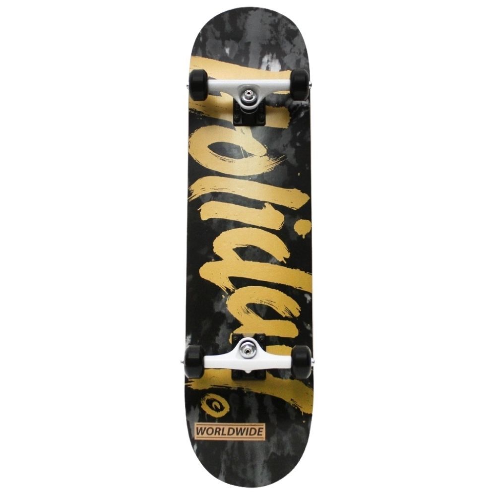 Holiday Tie Dye Black Gold 8.25 Complete Skateboard