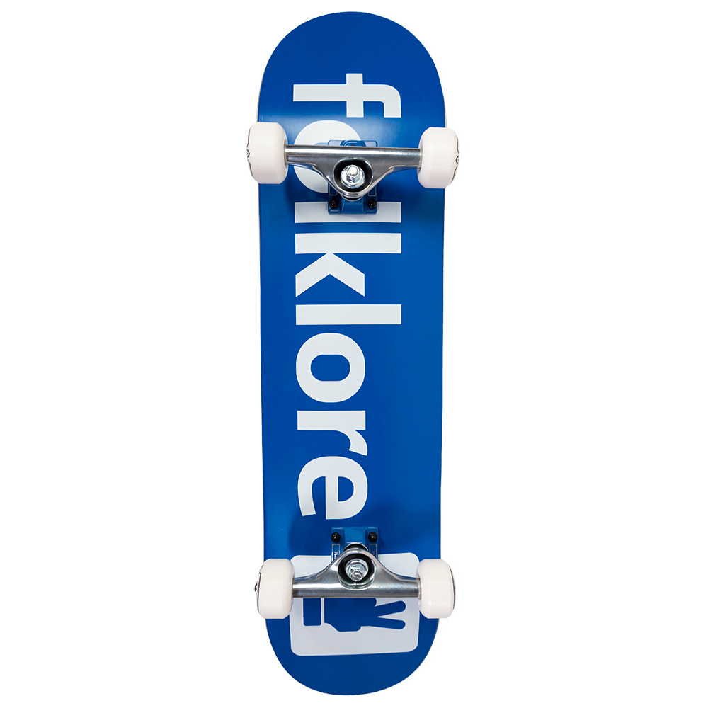 Folklore Warm Press Book Blue 8.125 Complete Skateboard