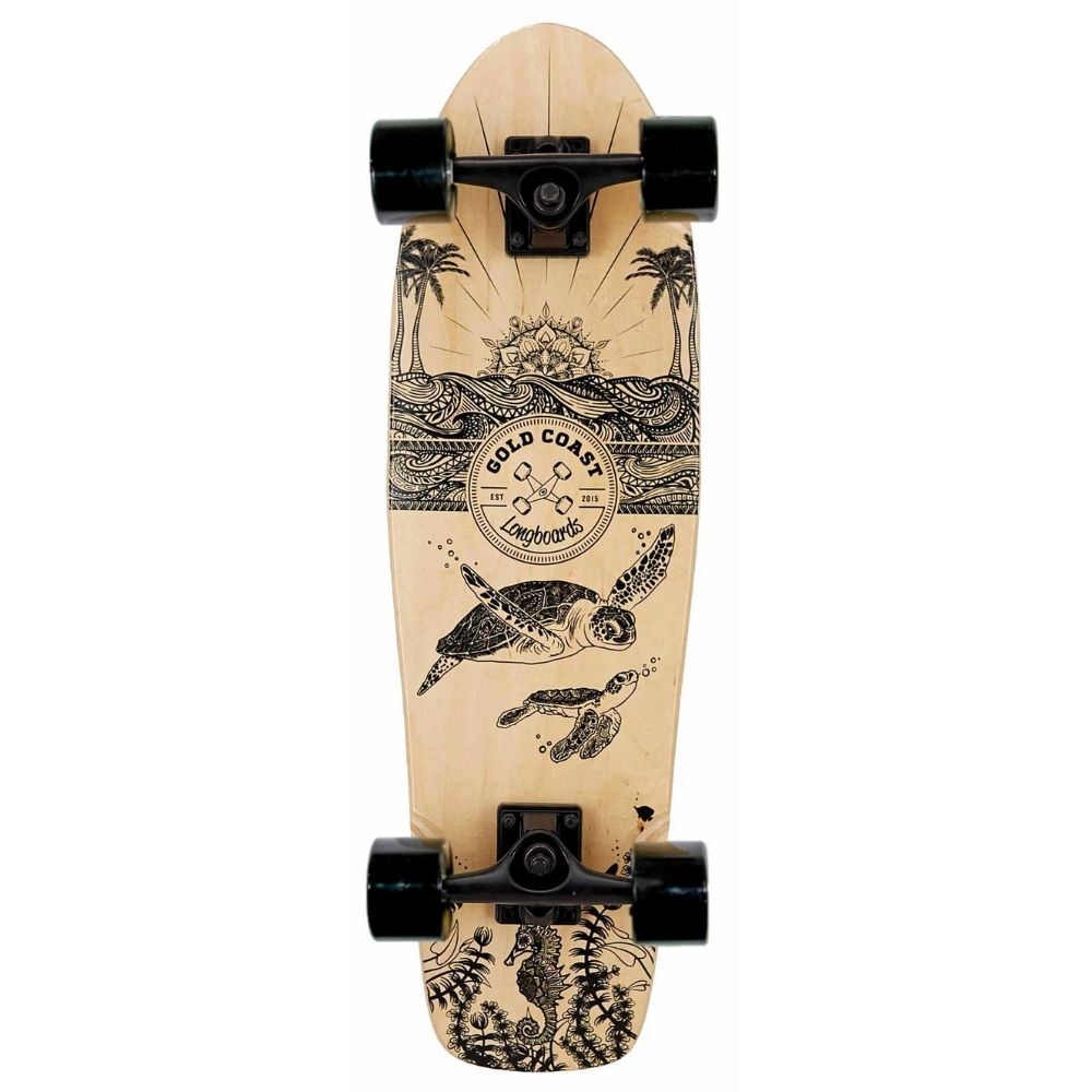 Gold Coast Longboards Majestic Black Cruiser Skateboard