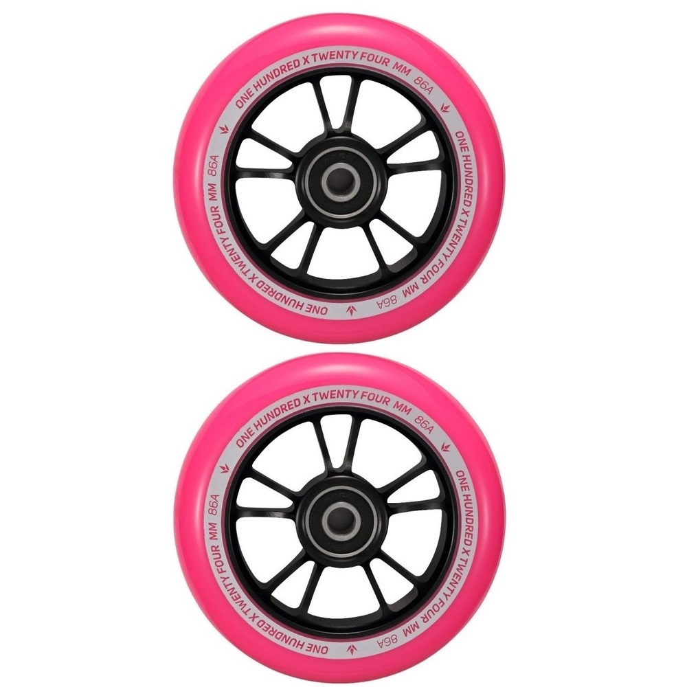 Envy Pink Black 100mm Set Of 2 Scooter Wheels