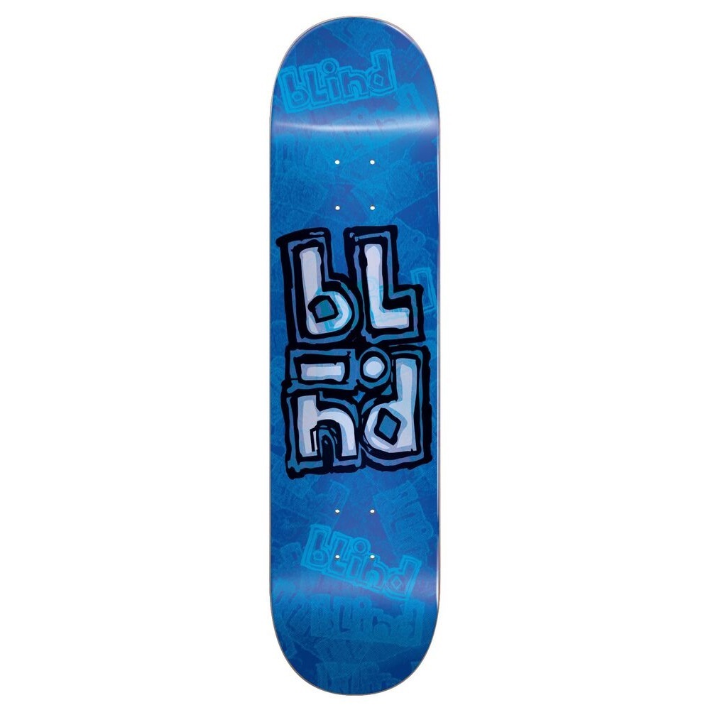 Blind OG Stacked Stamp RHM Blue 8.25 Skateboard Deck