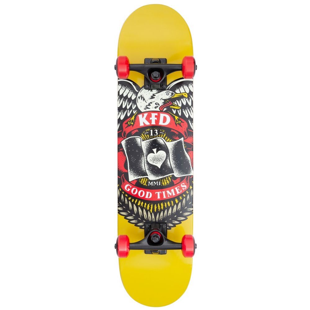 KFD Badge Young Guns Yellow 7.5 Complete Skateboard