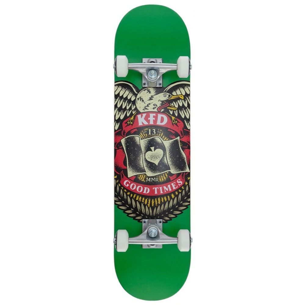 KFD Badge Young Guns Green 8.0 Complete Skateboard