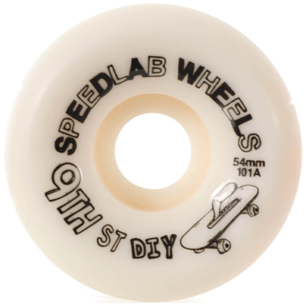Speedlabs 9th Street DIY 101A 54mm Skateboard Wheels Slightly Yellowed