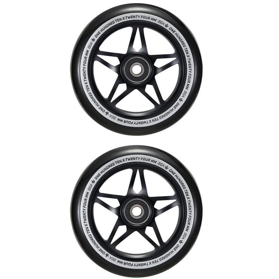 Envy Scooter Wheels S3 Black Black 110mm Set Of 2