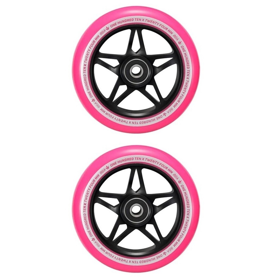 Envy S3 Black Pink 110mm Set Of 2 Scooter Wheels
