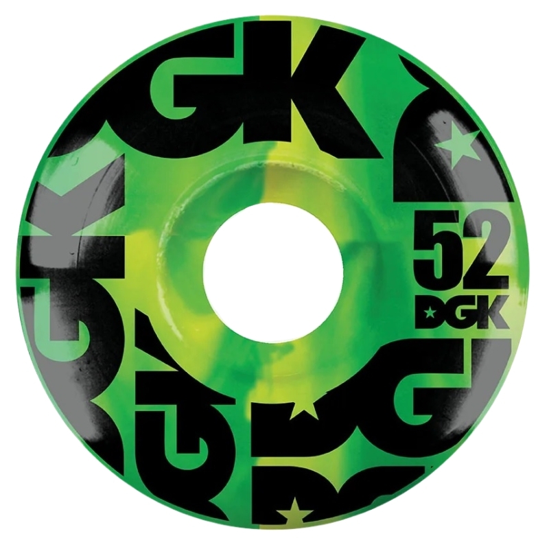 DGK Swirl Formula Green 101D 52mm Skateboard Wheels