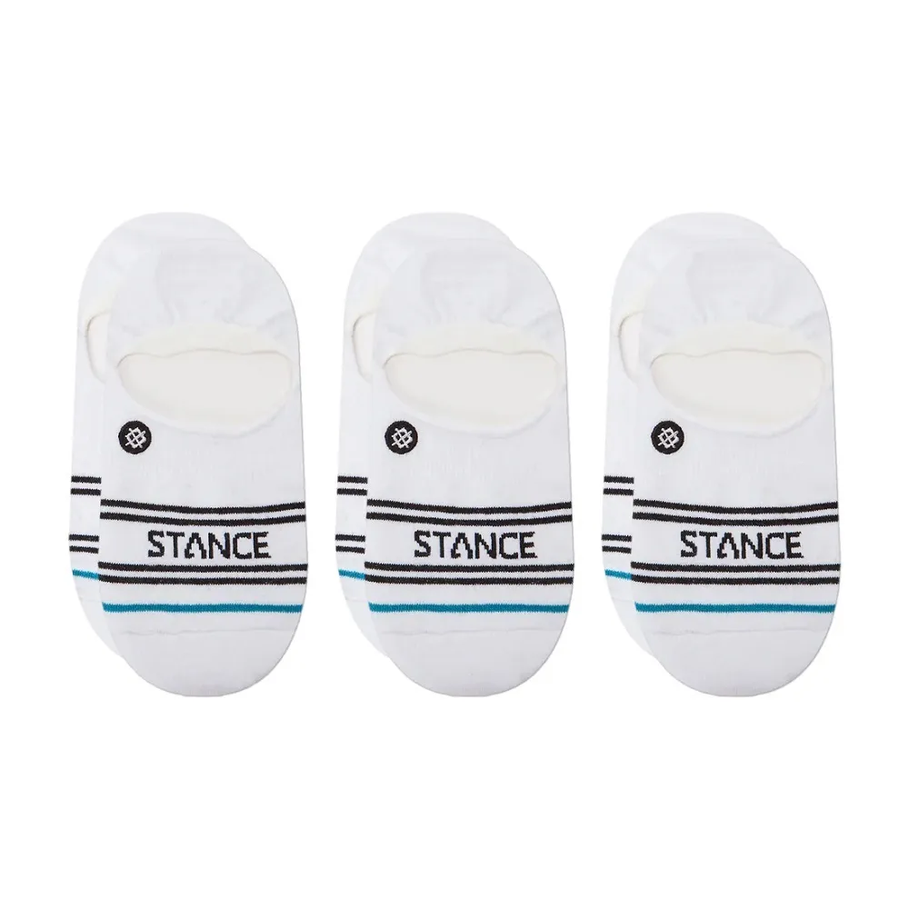 Stance No Show Basic 3 Pack White Medium Mens Socks