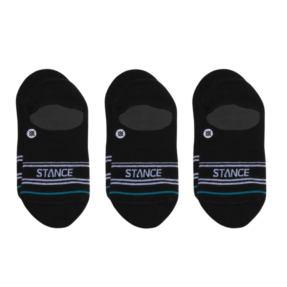 Stance No Show Basic 3 Pack Black Large Mens Socks