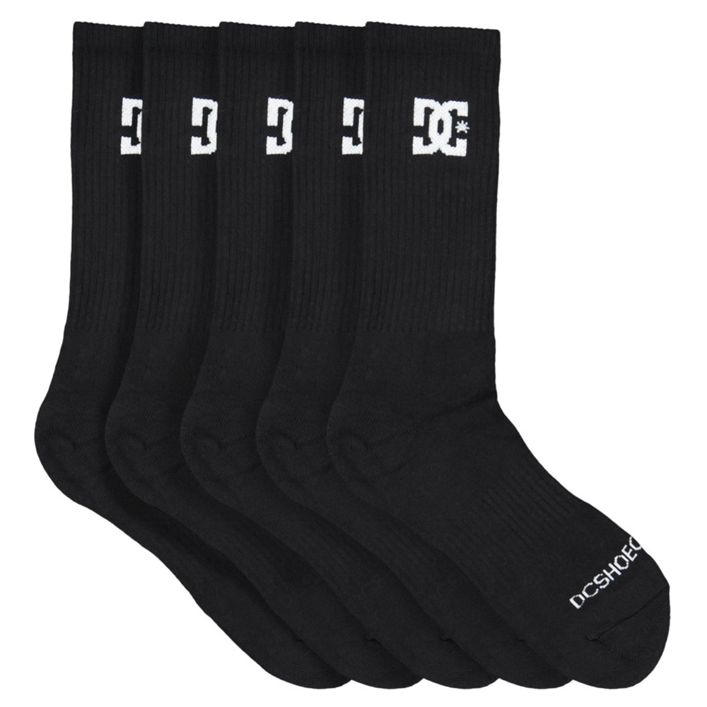 DC Crew Black 5pk Socks