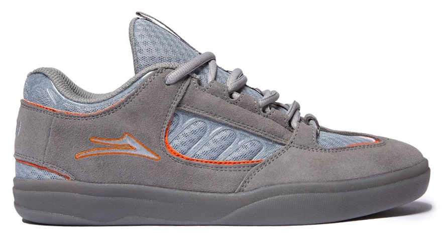 Lakai Carroll Grey Orange Suede Mens Skate Shoes [Size: US 9]