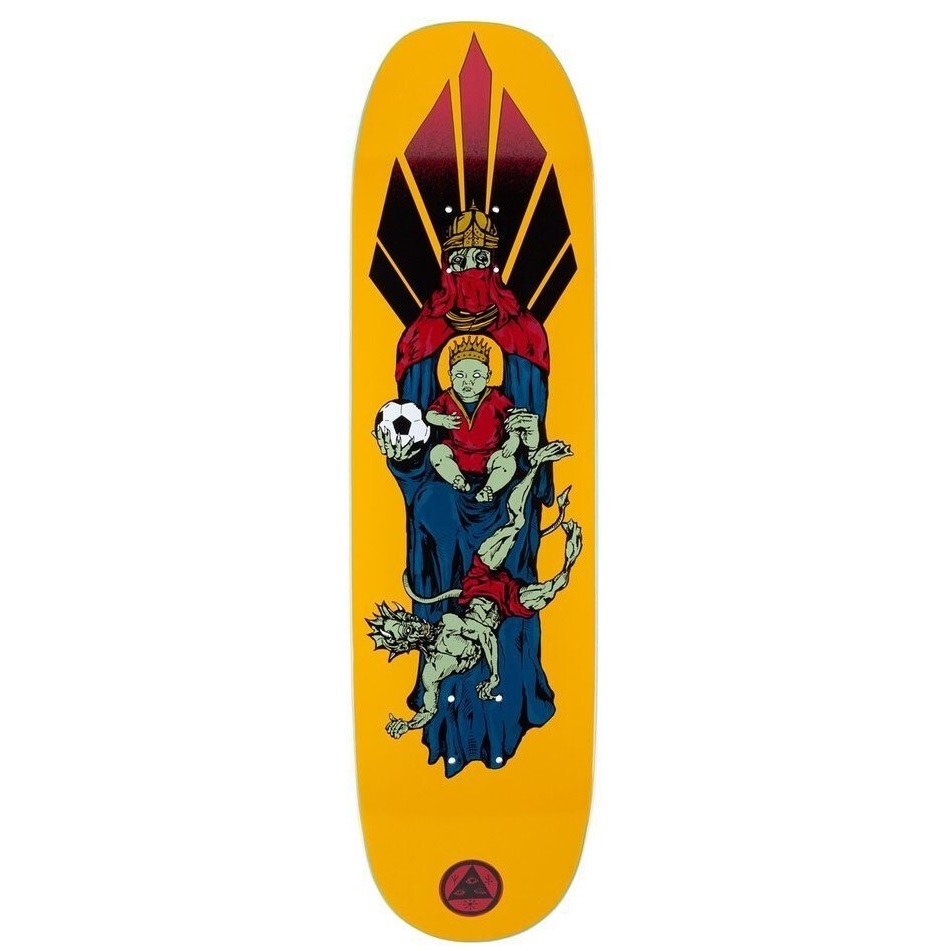 Welcome Futbol On Moontrimmer 2.0 Gold 8.5 Skateboard Deck