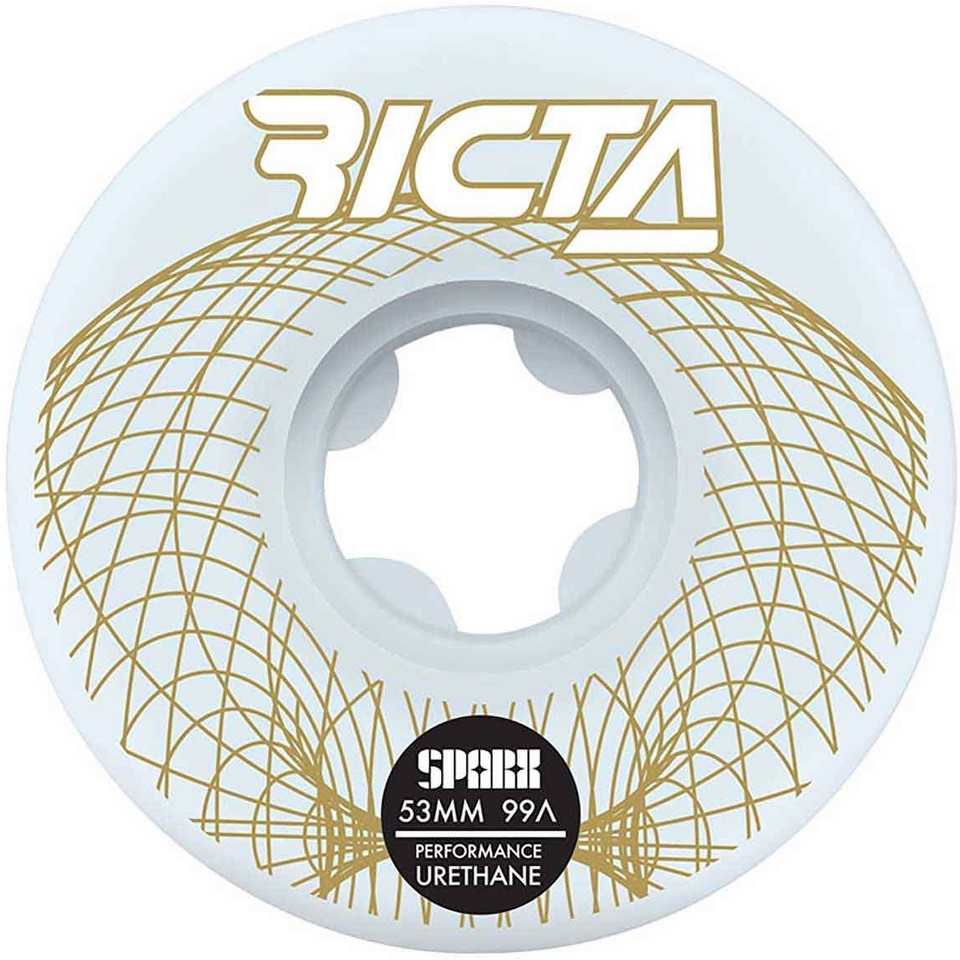 Ricta Wireframe Sparx Gold 53mm Skateboard Wheels 