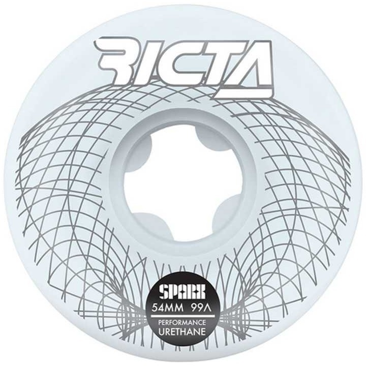 Ricta Wireframe Sparx Silver 54mm Skateboard Wheels 