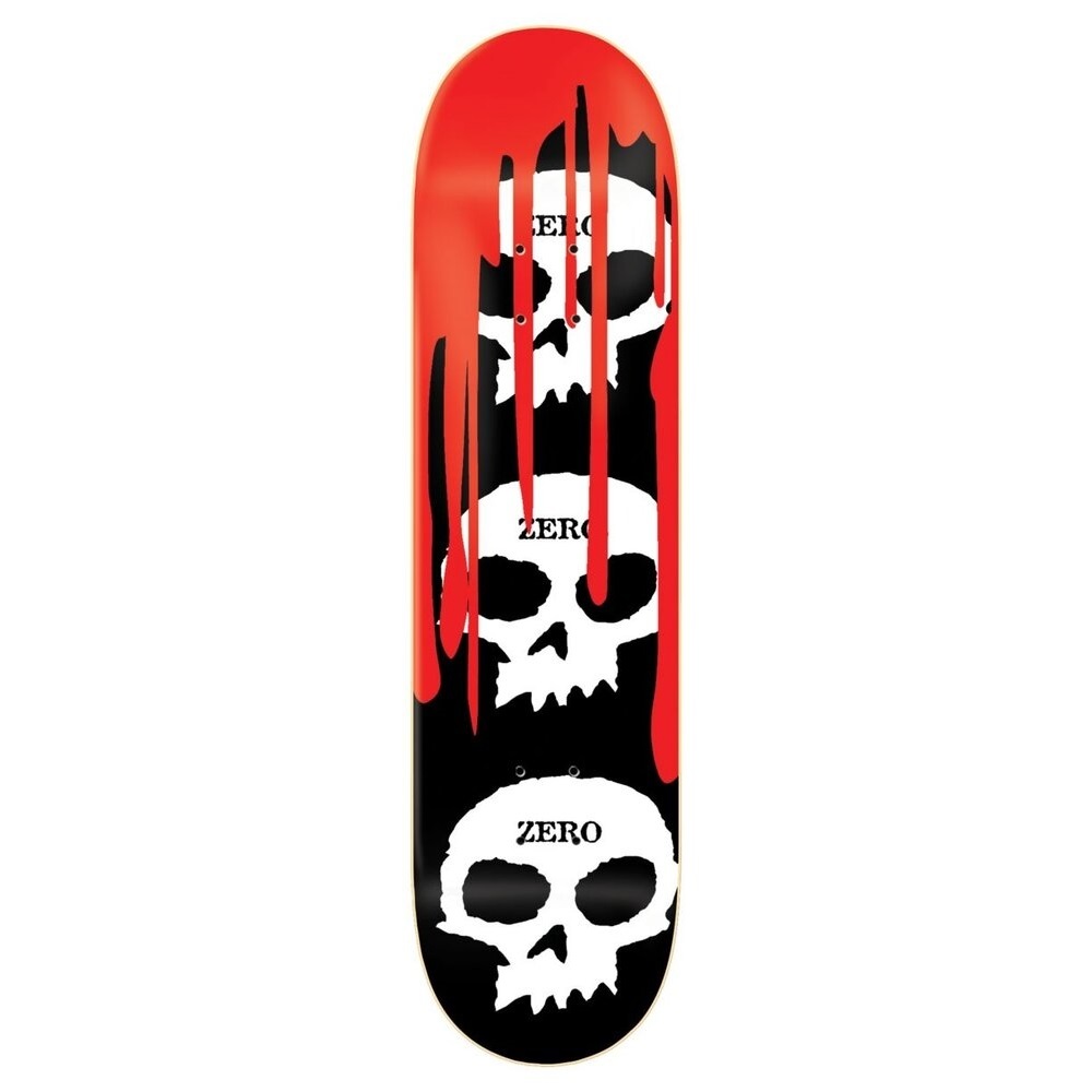Zero 3 Skull Blood R7 Black White Red 8.5 Skateboard Deck