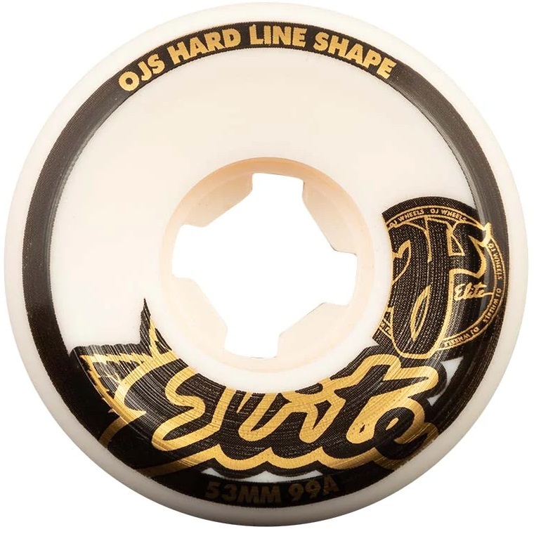 OJ Elite Hardline Black Gold 53mm Skateboard Wheels
