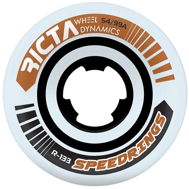 Ricta Speedrings Wide Tan 54mm Skateboard Wheels