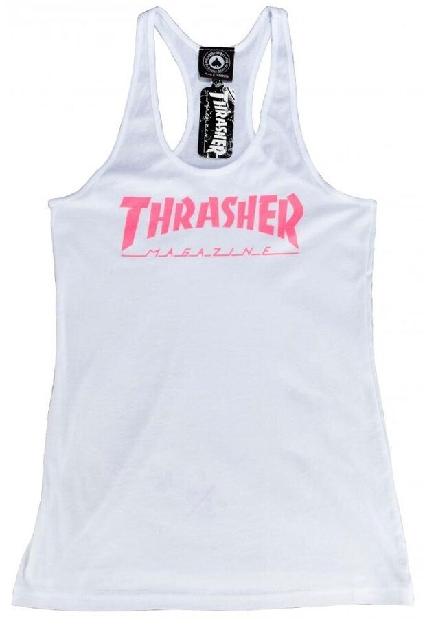 Thrasher Racerback Tank Magazine Logo White Womens [Size: S]