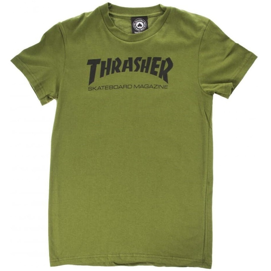 Thrasher Skate Mag Olive Green Womens T-Shirt [Size: S]