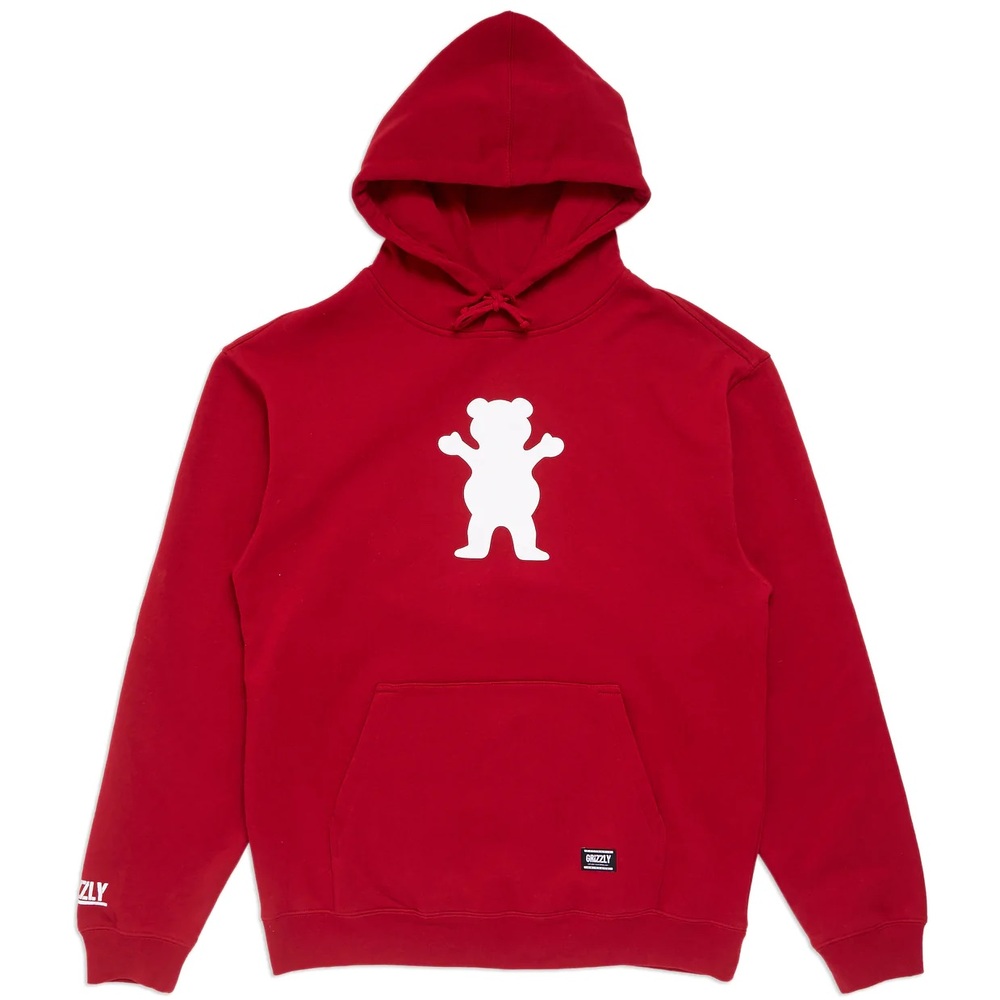 Grizzly Hoodie OG Bear Red White