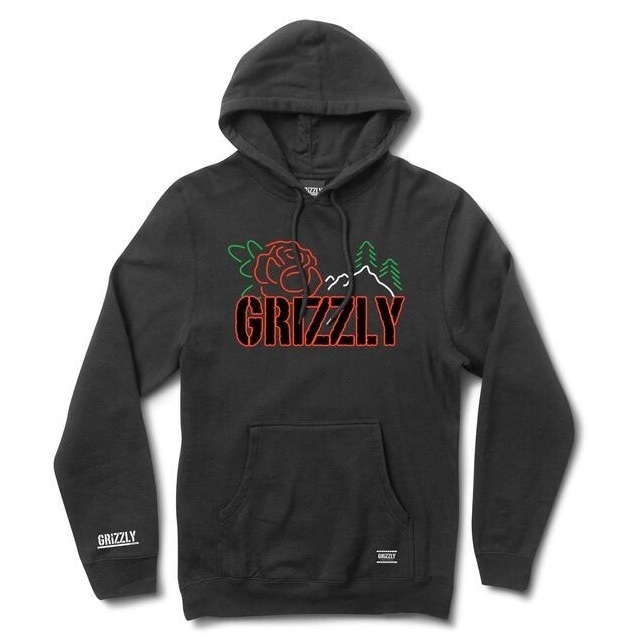 Grizzly Rosebud Black Hoodie [Size: M]