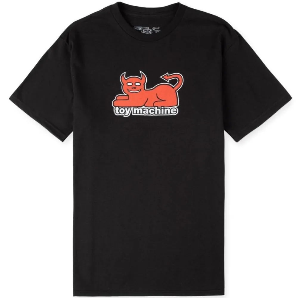 Toy Machine Devil Cat Black T-Shirt [Size: M]