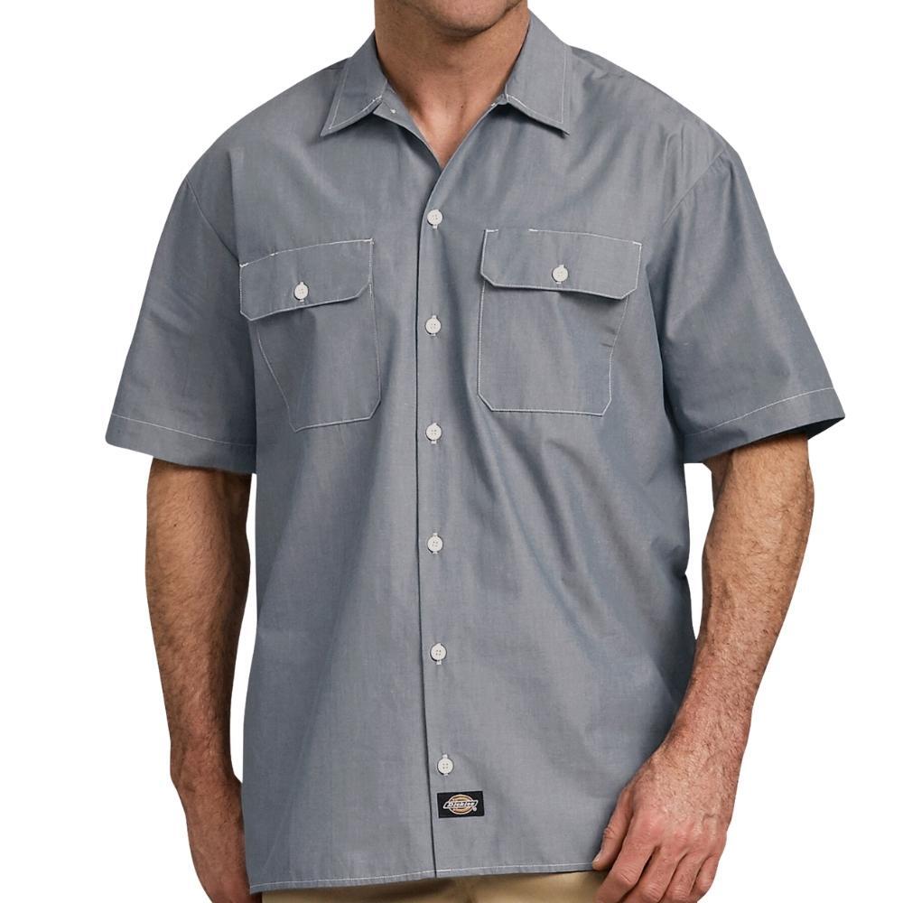 Dickies Navy Chambrey Button Up Shirt