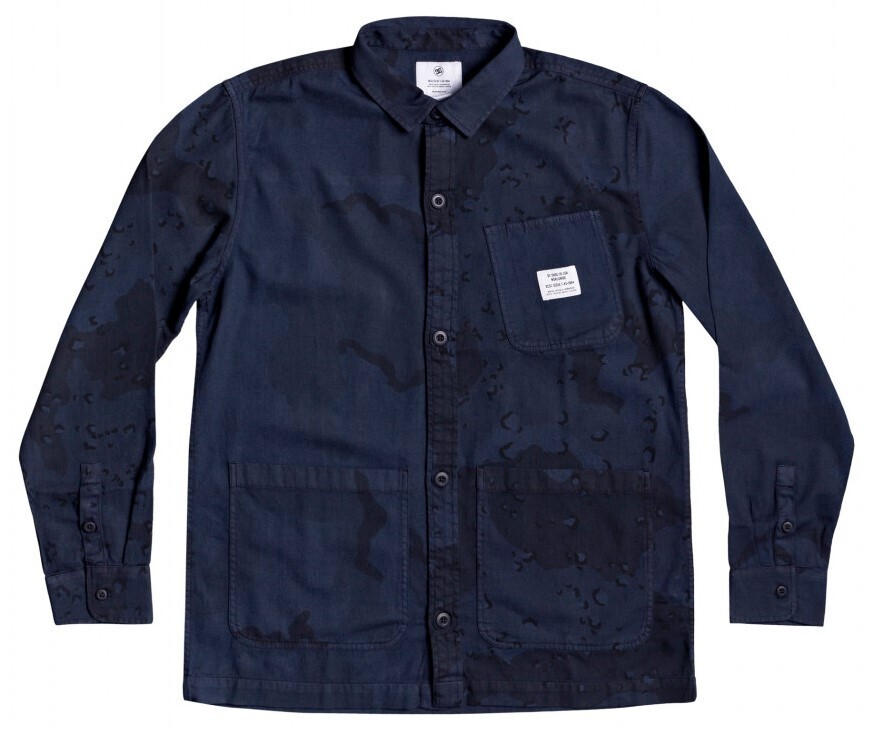 Shirt The Mechanic Overwash Black Iris Camo