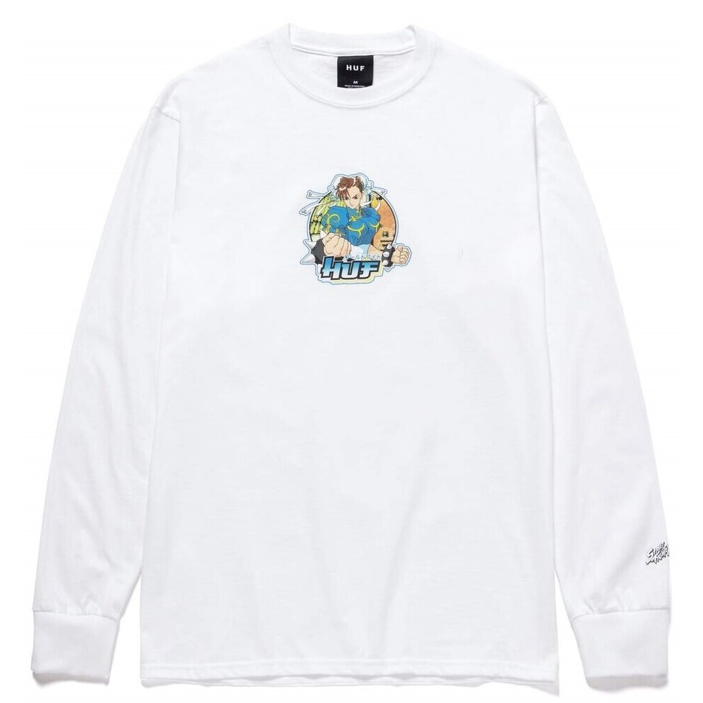 HUF Chun-Li White Long Sleeve Shirt