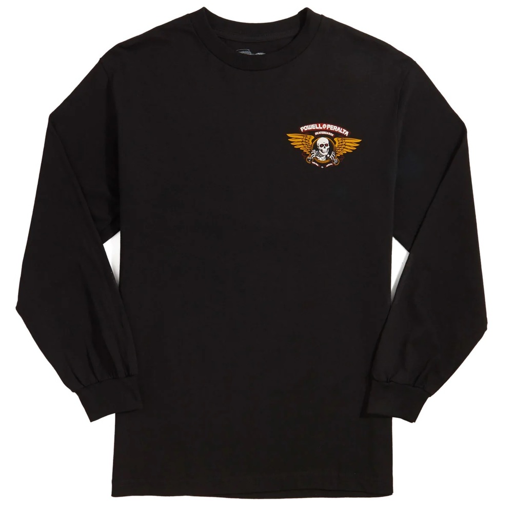 Powell Peralta Winged Ripper Black Long Sleeve Shirt [Size: M]