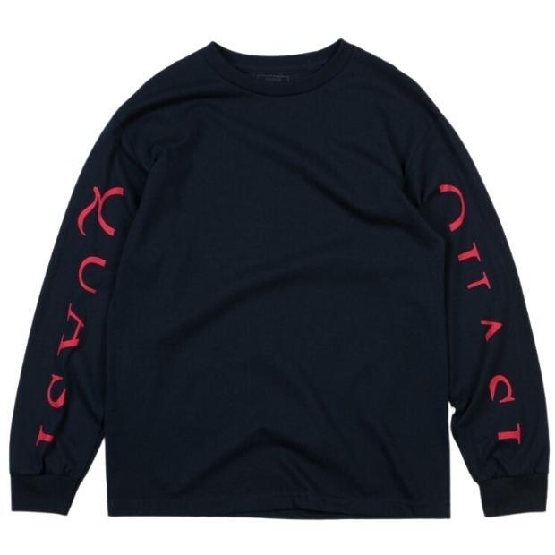 Quasi Mono Navy Long Sleeve Shirt [Size: L]