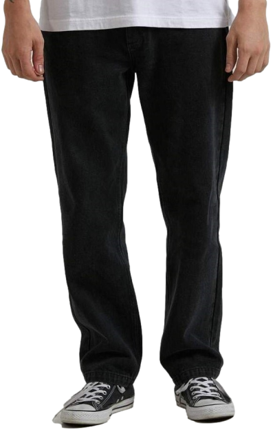 Afends Ninety Organic Denim Washed Black Pants [Size: 30]