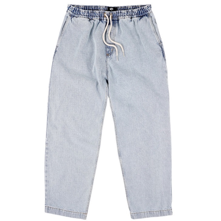 Magenta Loose Washed Denim Pants [Size: M]