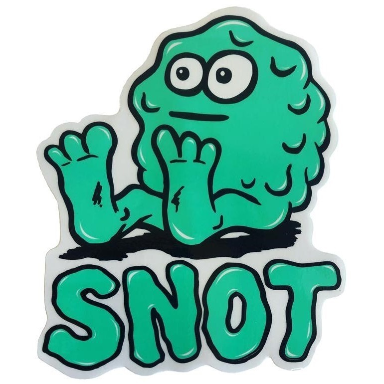 Snot Wheel Co Booger Logo Large Sticker