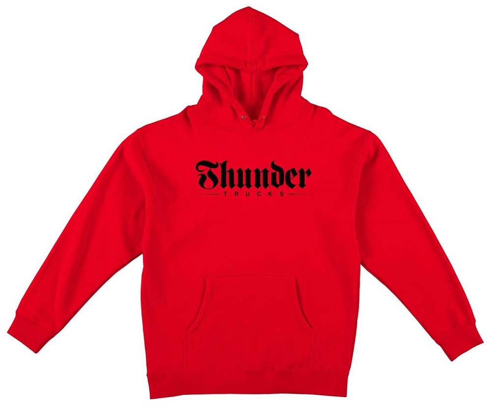 Thunder Truck Co Hoodie Script Red Black [Size: M]