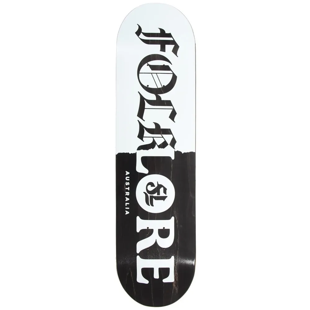 Folklore Warm Press Tear Split White 8.25 Skateboard Deck