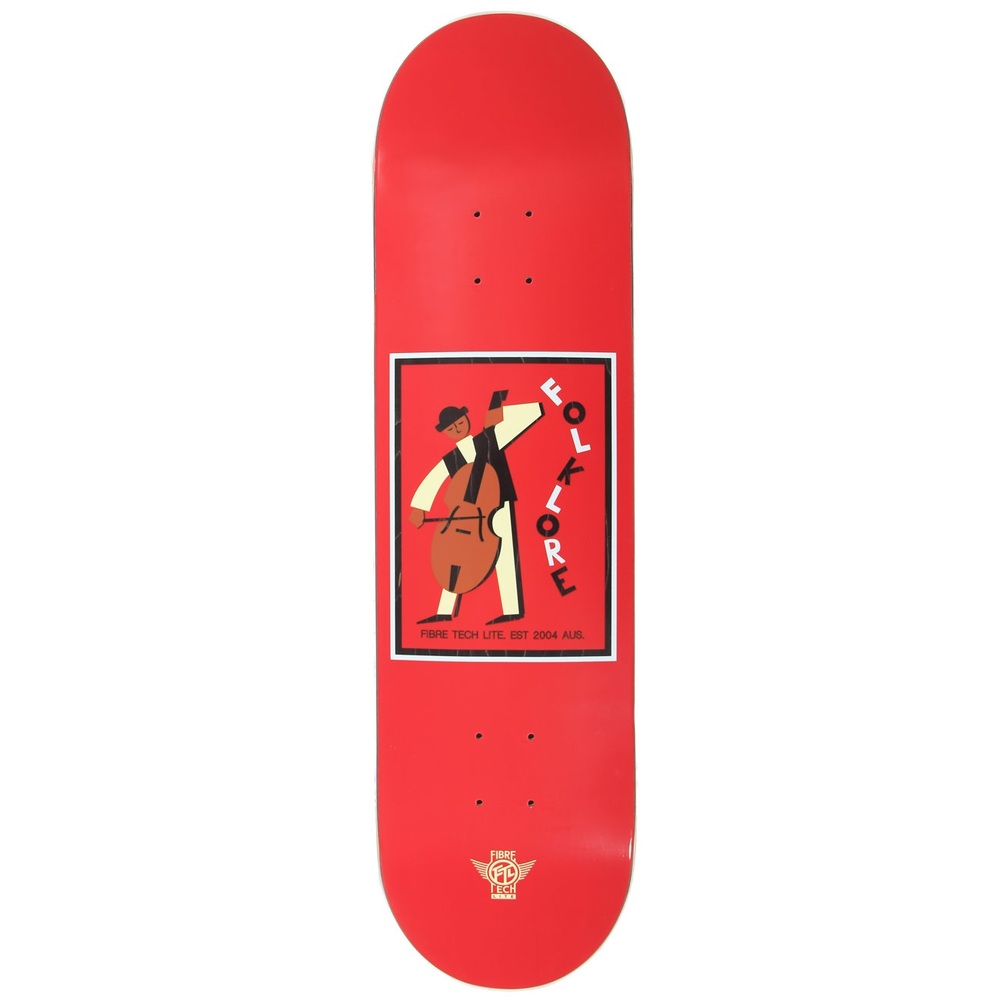 Folklore Fibretech Lite Cello Red 8.0 Skateboard Deck
