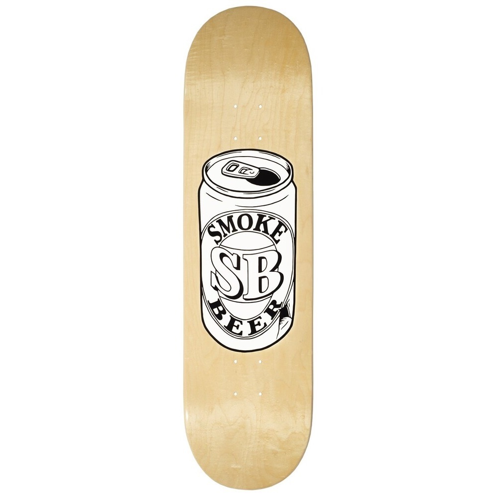 Smoke Beer Can Logo 8.5 Skateboard Deck